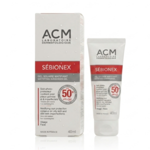 جل واقي الشمس غير لامع من مختبرات ACM Sébionex بعامل حماية SPF50+ – واقي شمس خالٍ من الزيوت للبشرة الدهنية والمعرضة لحب الشباب | غير كوميدوغينيك، لمسة نهائية غير لامعة | كوزمتك نجم صلاله