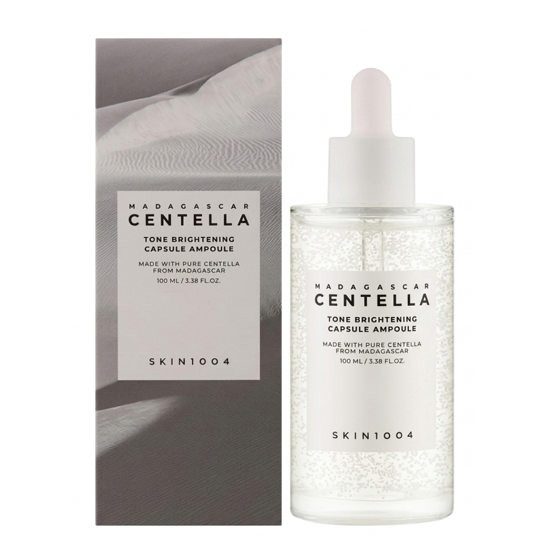 SKIN1004 Centella Tone Brightening Capsule Ampoule – 4% Niacinamide + 2% Tranexamic Acid | Micro-Bead Serum for Dark Spots & Uneven Tone | Cosmetic Najm salalah