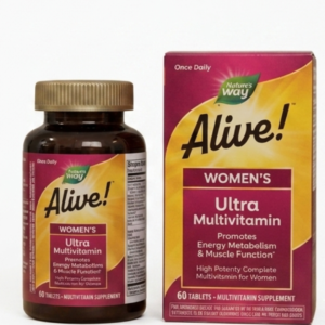 Nature's Way Alive! فيتامينات متعددة فائقة للنساء – فيتامينات متعددة عالية الفعالية للطاقة ودعم العضلات | 60 قرصًا | كوزمتك نجم صلاله