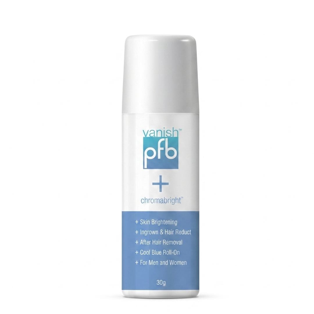PFB Vanish + Chromabright – Ingrown Hair & Dark Spot Treatment | Exfoliating Roll-On Gel for Razor Bumps & Discoloration | Cosmetic Najm salalah