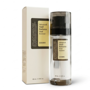 COSRX Advanced Snail Radiance Dual Essence - 74.3% مركب الحلزون + 5% مصل تفتيح النياسيناميد | 80 مل | كوزمتك نجم صلاله