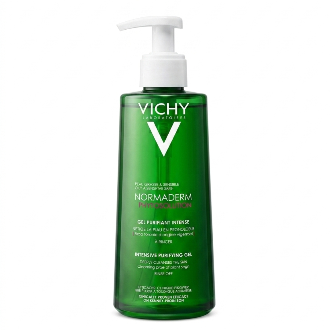 Vichy Normaderm Phytosolution Purifying Gel – 2% Salicylic Acid Cleanser for Oily & Acne-Prone Skin | With Zinc, Copper & Probiotics | Cosmetic Najm salalah