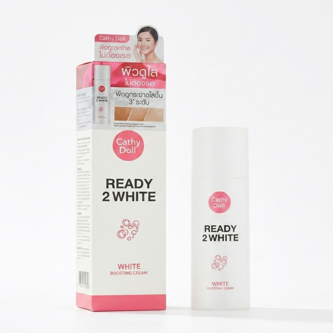Cathy Doll Ready 2 White Boosting Cream – Instant Brightening & Moisturizing Cream with Nano Encapsulation Technology | Non-Greasy, Fast-Absorbing | Cosmetic Najm salalah