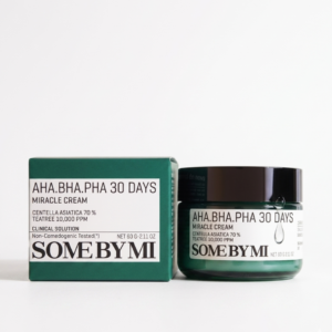 كريم Some By Mi AHA BHA PHA المعجزة لمدة 30 يومًا - 70% سنتيلا وشجرة الشاي | مرطب مقشر للبشرة الحساسة والدهنية | 60 غرام | كوزمتك نجم صلاله