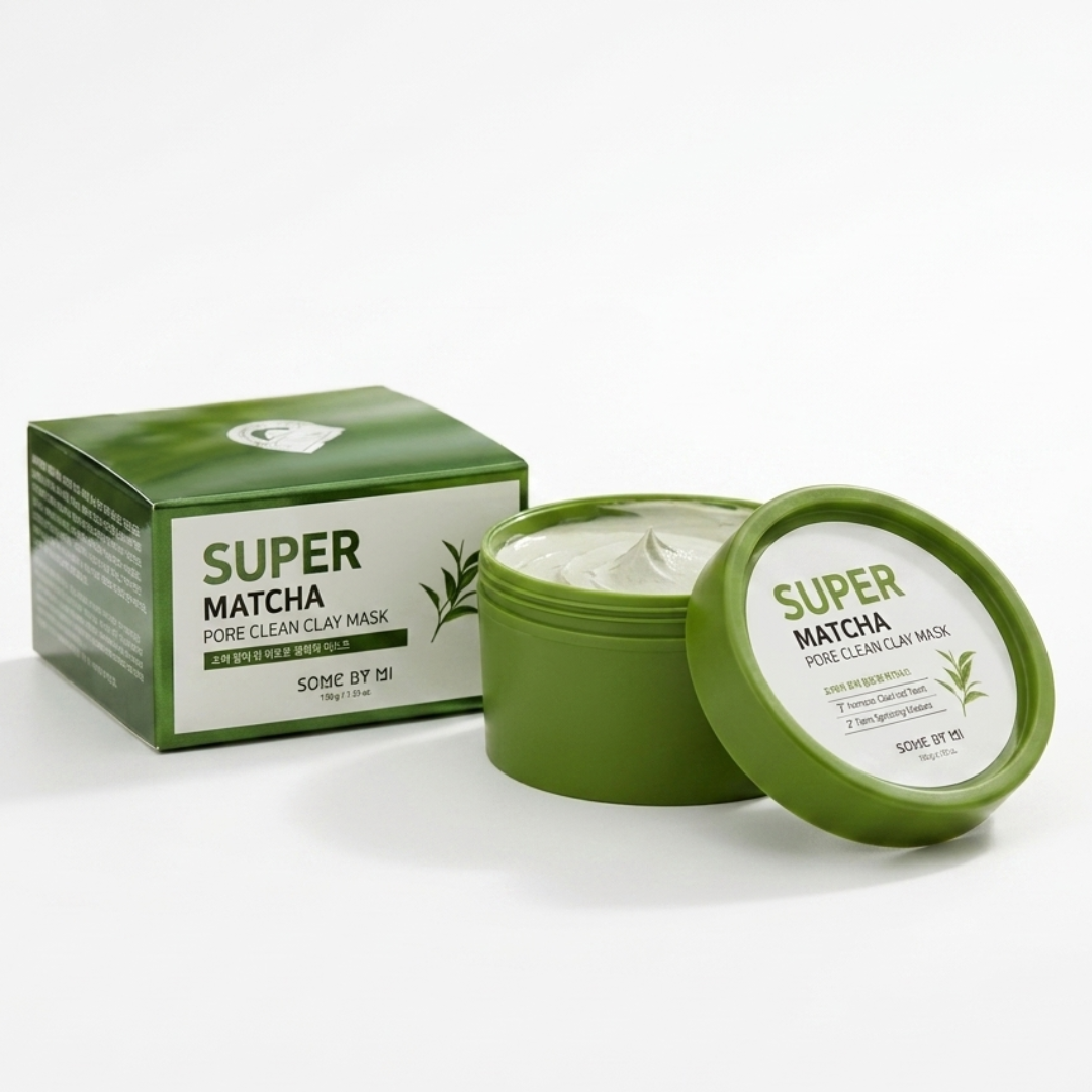 SOME BY MI Super Matcha Pore Clean Clay Mask – 102,000ppm Matcha & 120,000ppm Clay | Purifying Mask for Blackheads & Sebum Control | Cosmetic Najm salalah