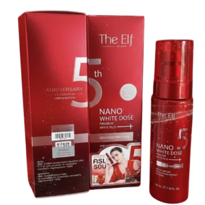 سيروم التبييض المتقدم Elf Nano White Dose Premium White Plus – إصدار الذكرى السنوية الخامسة | نياسيناميد، جلوتاثيون، أربوتين | تفتيح الوجه والجسم | كوزمتك نجم صلاله