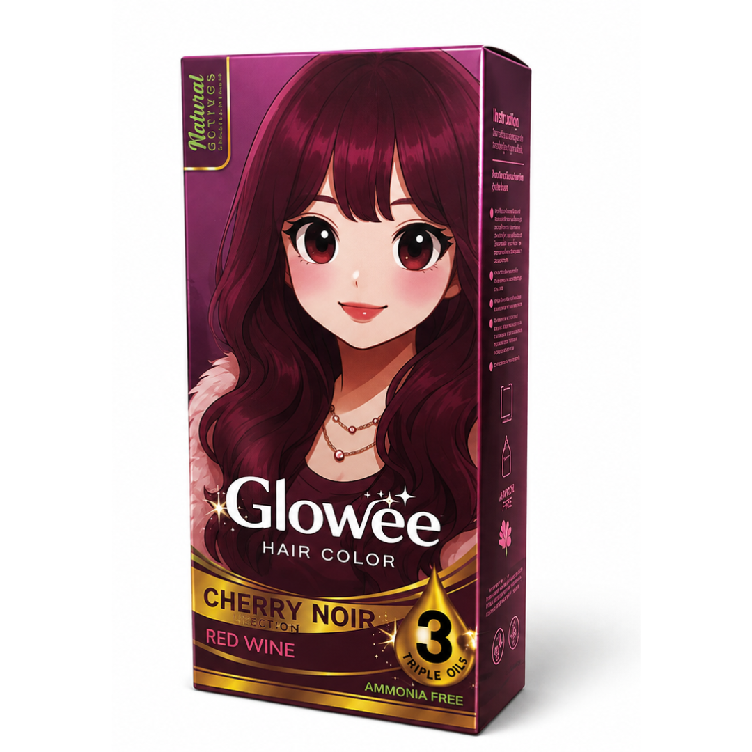 Glowee Ammonia-Free Hair Color in Cherry Noir - 100ml + 100ml