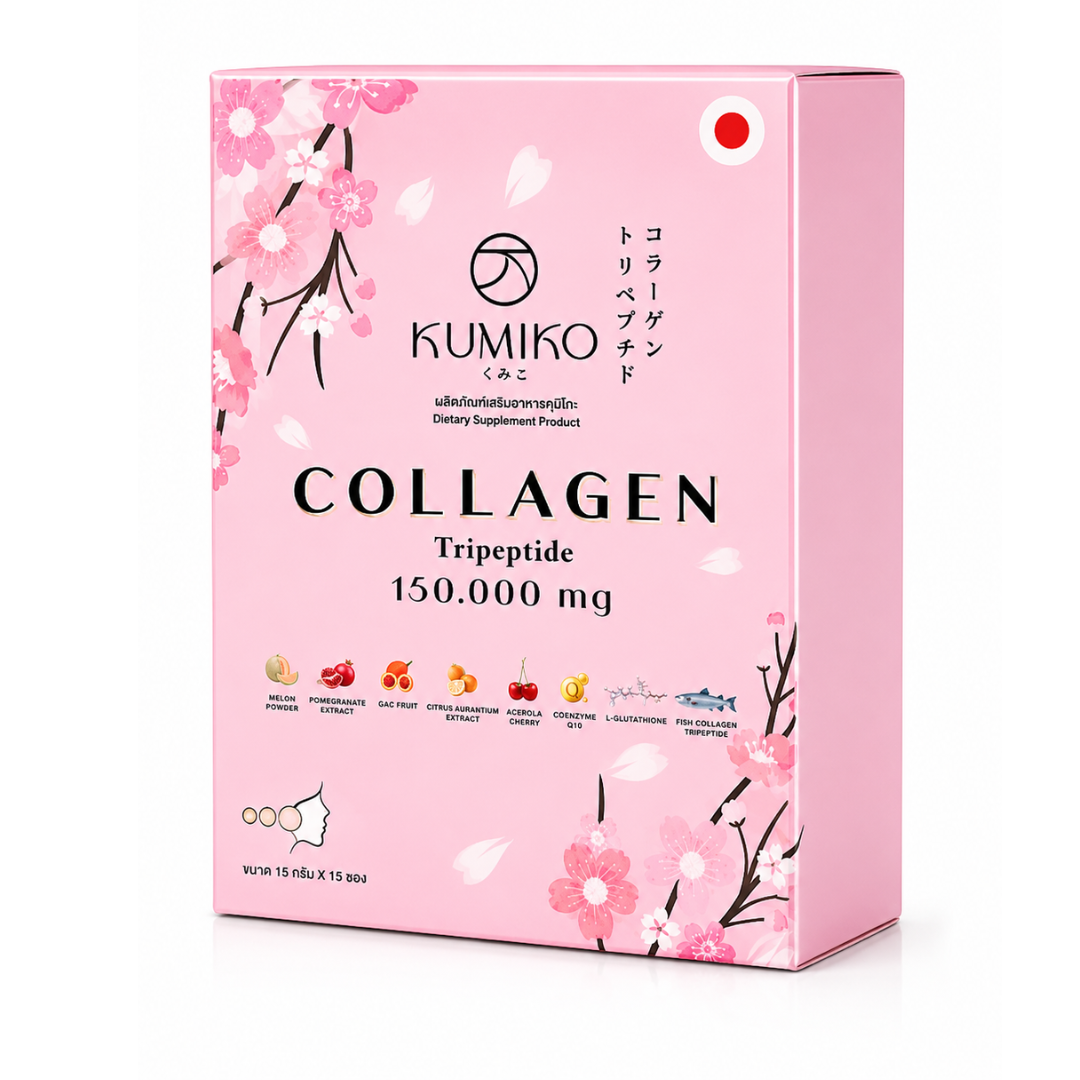 مشروب كولاجين تريببتيد 150,000 مجم من كوميكو (Kumiko Collagen Tripeptide 150,000 mg)15 ظرف