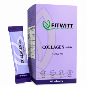 مسحوق كولاجين بلس الفوري من فيتويت (Fitwitt) بنكهة التوت الأزرق - تركيز 15,000 ملجم